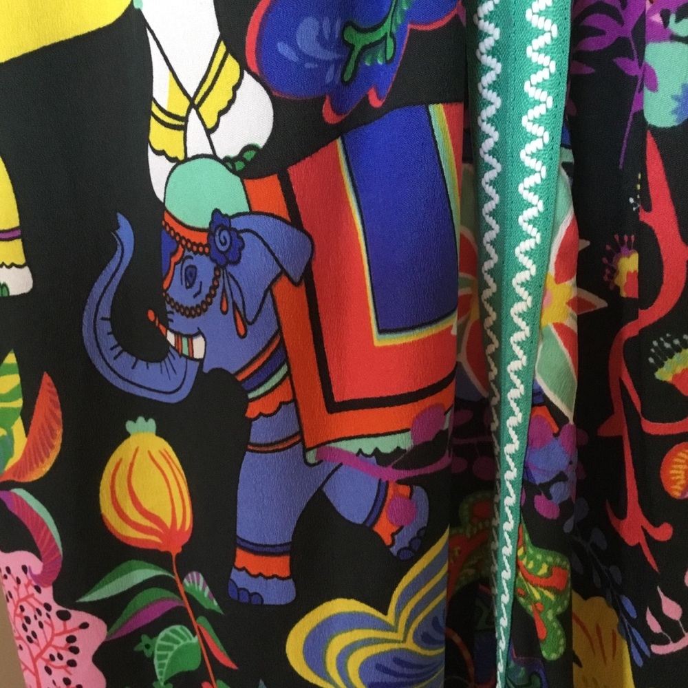 NEW America & Beyond Majestic Nights Elephant Floral Print Maxi Dress - Picture 5 of 12